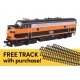 EMD F7A - Standard DC w/WalthersTrack Code 83 Flex Track 5-Pack -- Bessemer & Lake Erie 717A, HO, Walthers 11402