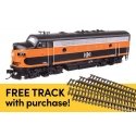 EMD F7A - Standard DC w/WalthersTrack Code 83 Flex Track 5-Pack -- Bessemer & Lake Erie 717A, HO, Walthers 11402