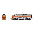 EMD F7A - Standard DC - Stealth -- Western Pacific 913-A (silver, orange, black), N, Broadway Limited Imports 9285