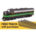 EMD F7A - Standard DC w/WalthersTrack Code 83 Flex Track 5-Pack -- Reading 280A, HO, Walthers 11417