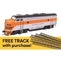 EMD F7A - Standard DC w/WalthersTrack Code 83 Flex Track 5-Pack -- Western Pacific 919D, HO, Walthers 11421