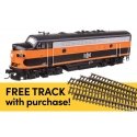 EMD F7A - ESU Sound and DCC w/WalthersTrack Code 83 Flex Track 5-Pack -- Bessemer & Lake Erie 718A, HO, Walthers 21402