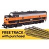 EMD F7A - ESU Sound and DCC w/WalthersTrack Code 83 Flex Track 5-Pack -- Bessemer & Lake Erie 718A, HO, Walthers 21402