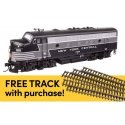 EMD F7A - ESU Sound and DCC w/WalthersTrack Code 83 Flex Track 5-Pack -- New York Central 1668, HO, Walthers 21413