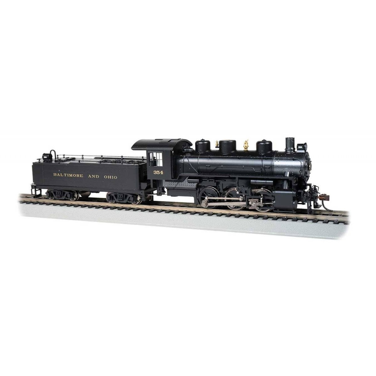 USRA 0-6-0 - Sound and DCC -- Baltimore & Ohio 354 (black, graphite), HO, Bachmann Industries 53801