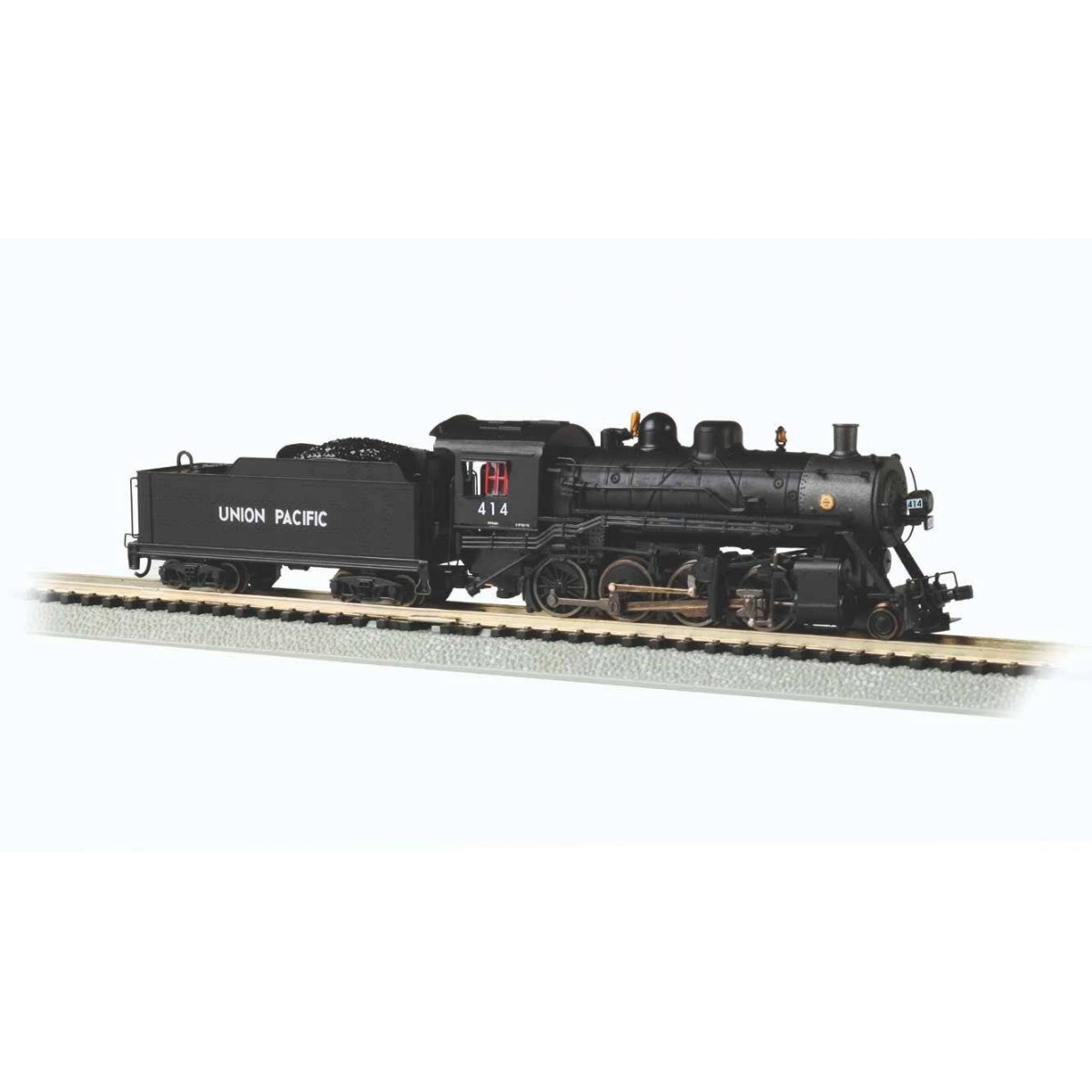 Baldwin 2-8-0 Consolidation - Sound and DCC -- Union Pacific 414 (black, graphite), N, Bachmann Industries 51356