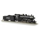 2-8-0 Consolidation - Sound and DCC - Sound Value -- Santa Fe 2525 (black), HO, Bachmann Industries 57910