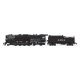 Class T1A 2-8-4 Berkshire - Standard DC - Stealth -- Santa Fe 4195 (black, graphite), HO, Broadway Limited Imports 7847