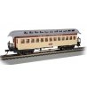 Old Time Wood Coach with Round-End Clerestory Roof - Ready to Run -- Old Colony Railroad (yellow, red), HO, Bachmann Industries 