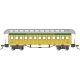Old Time Wood Coach with Round-End Clerestory Roof - Ready to Run -- Virginia & Truckee (yellow, green), HO, Bachmann Industries