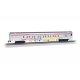85′ Smooth-Side Coach w/Lights - Ready to Run -- Ringling Bros. and Barnum & Bailey 1 (Advertising Car, silver, red, yellow, H