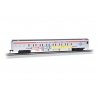 85′ Smooth-Side Coach w/Lights - Ready to Run -- Ringling Bros. and Barnum & Bailey 1 (Advertising Car, silver, red, yellow, H
