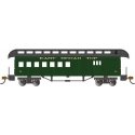 Old Time Wood Combine with Round-End Clerestory Roof - Ready to Run -- East Broad Top (green, gray), HO, Bachmann Industries 152