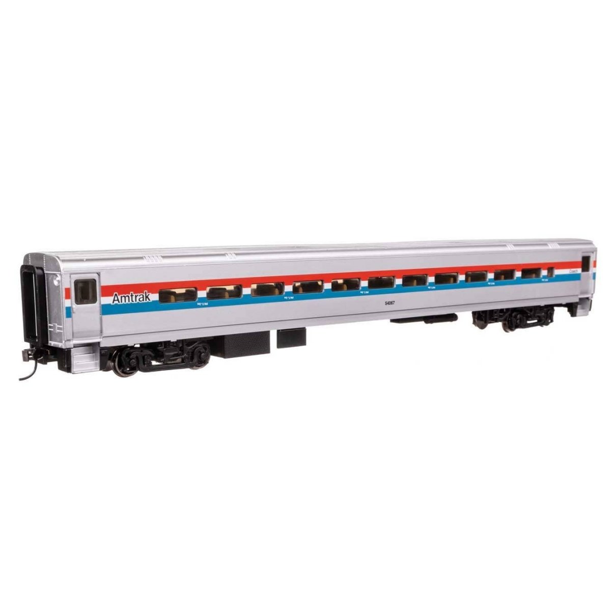 85′ Horizon Fleet Coach - Ready to Run -- Amtrak(R) Phase III (Wide Stripes) 54067, HO, WalthersMainline 31014