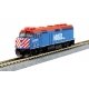 F40PH Commuter Train Starter Set -- Metra F40PH (blue, red), 3 Cars, Unitrack Oval, Power Pack, N, Kato USA Inc 1060032