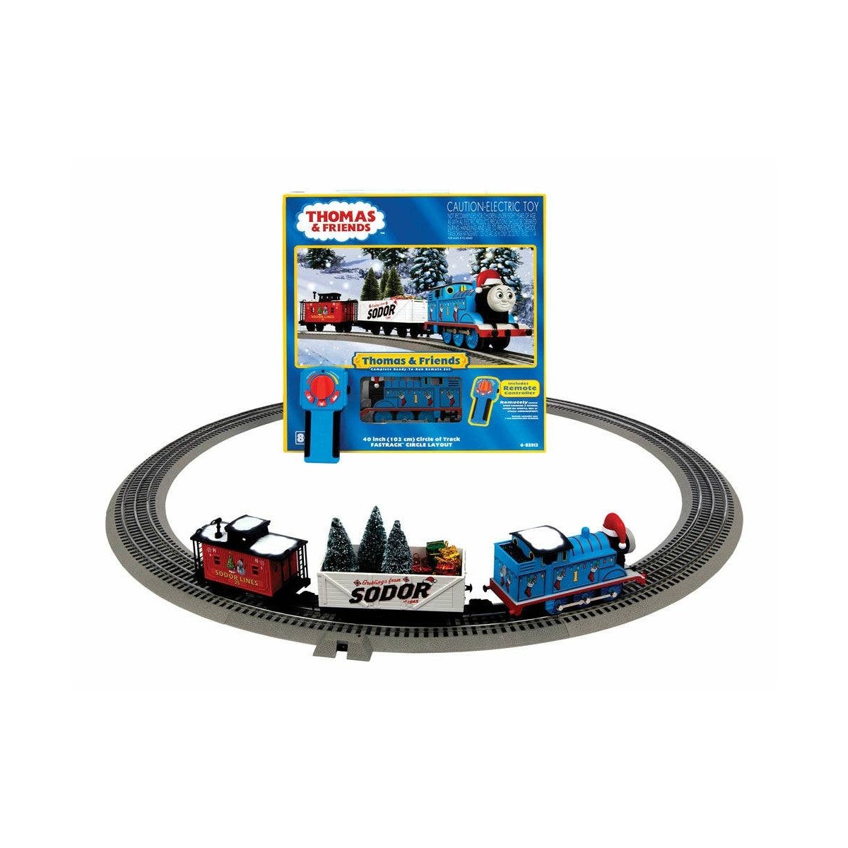 Thomas and Friends Christmas Set - LionChief -- Thomas 0-6-0, 2 Cars, O, Lionel 685324