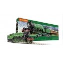 Flying Scotsman Train Set - Standard DC -- Locomotive, 3 Cars, Track Oval, Power Pack and Midimat Layout Mat, HO, Rivarossi R125