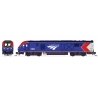 Siemens ALC-42 Charger & 3 Cars Train-Only Set - DCC -- Amtrak 302, Sleeper, Coach, Coach-Baggage, N, Kato USA Inc 101788DCC