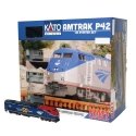 Amtrak P42 Superliner Starter Set - Standard DC -- Amtrak 108 (50th PhaseVI) Viewliner Baggage, 2 Superliners, Unitrack Oval,, H