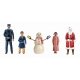 Polar Express - Figures pkg(5) -- Conductor, Hero Boy, Snowman, Hero Girl and Santa Claus, O, Lionel 1830010