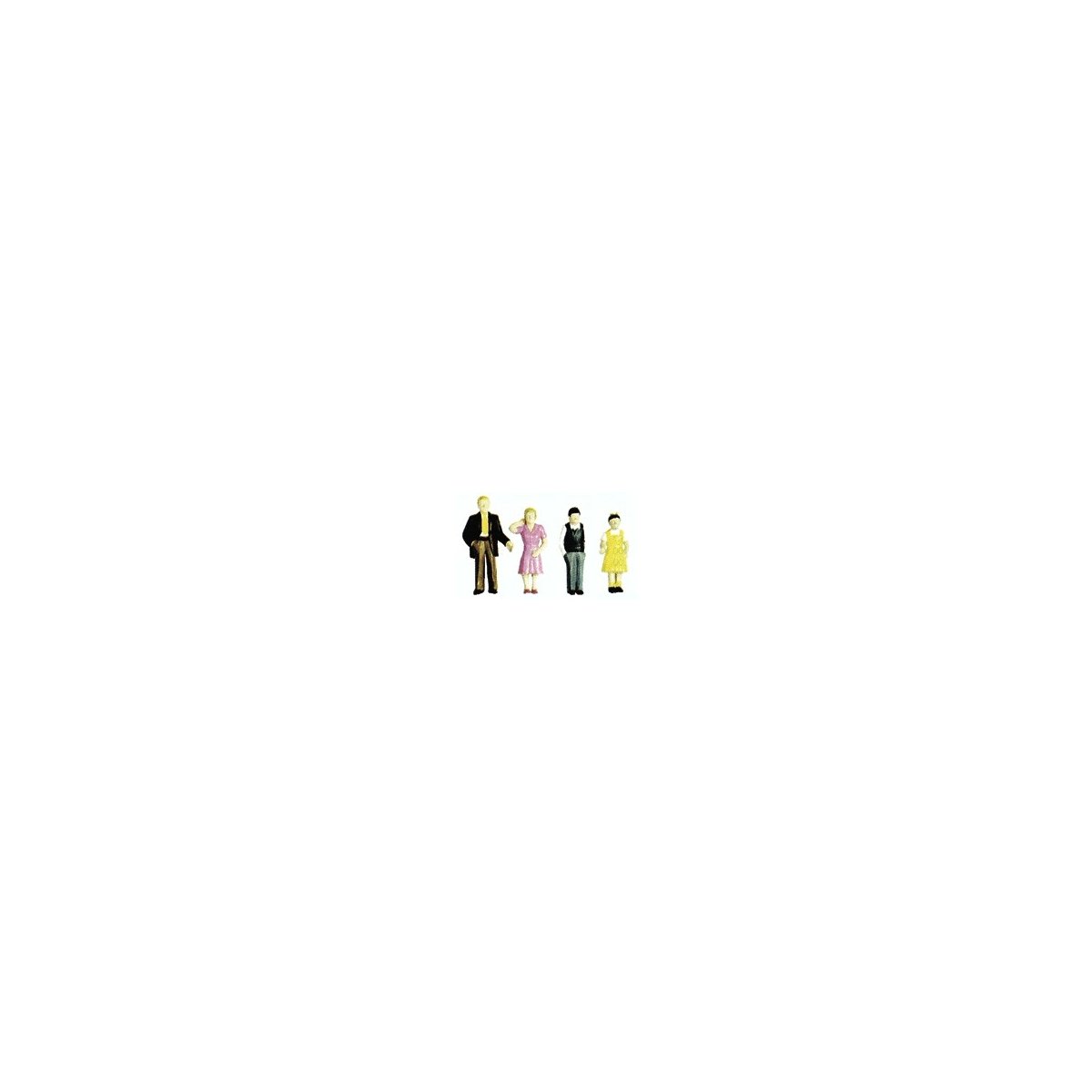 Plastic Family Figures, HO, Plastruct Inc 93357