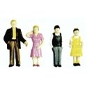 Plastic Family Figures, HO, Plastruct Inc 93357