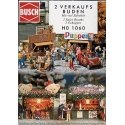 Christmas Concession Stands - Kit -- pkg(2) Includes Accessories, HO, Busch Gmbh & Co Kg 1060