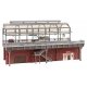 Double-Track Elevated Urban Train Station with Glass Train Shed -- Kit - 14-3/16 x 7-7/8 x 7-13/16′ 36 x 20 x 19.8cm, HO, Fall