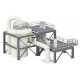 Reaction Apparatus with Platforms for Chemical or Oil Refinery -- Kit - 5-11/16 x 4-5/16 x 3-15/16′ 14.5 x 13.5 x 10cm, HO, Fa