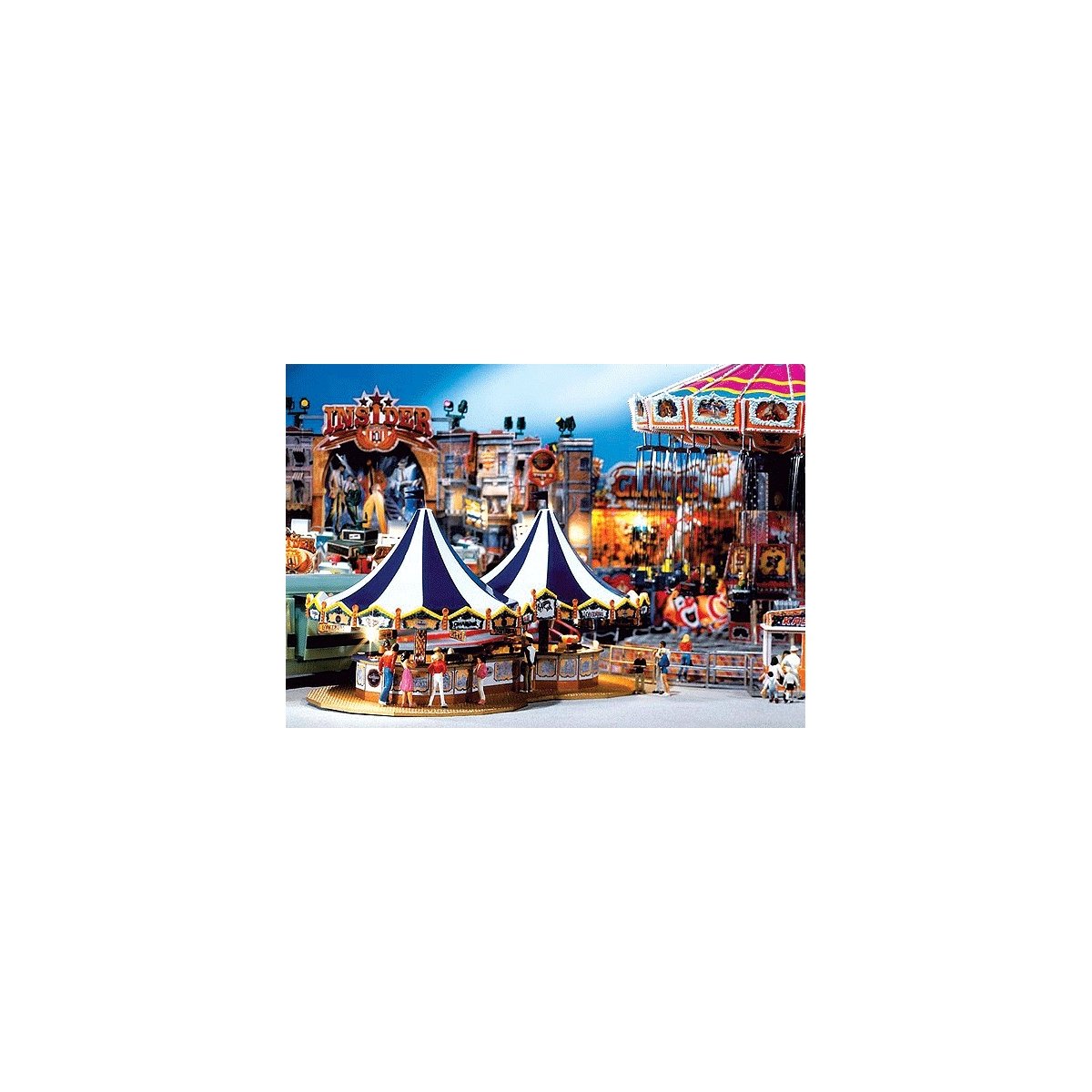 Roundabout Bar Refreshment Stand -- 6-1/4 x 3-3/8 x 3′ 15.5 x 8.3 x 7.4cm, HO, Faller Gmbh 140322