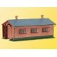 Single-Track Loco Shed - Kit -- 5-5/8 x 2-3/8 x 2-3/8′ 14 x 6 x 6cm, N, Kibri 37802