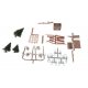 Camp Site with Two Trailers - Kit -- Two Camping Trailers, Signs & Accessories, HO, Walthers SceneMaster 2902