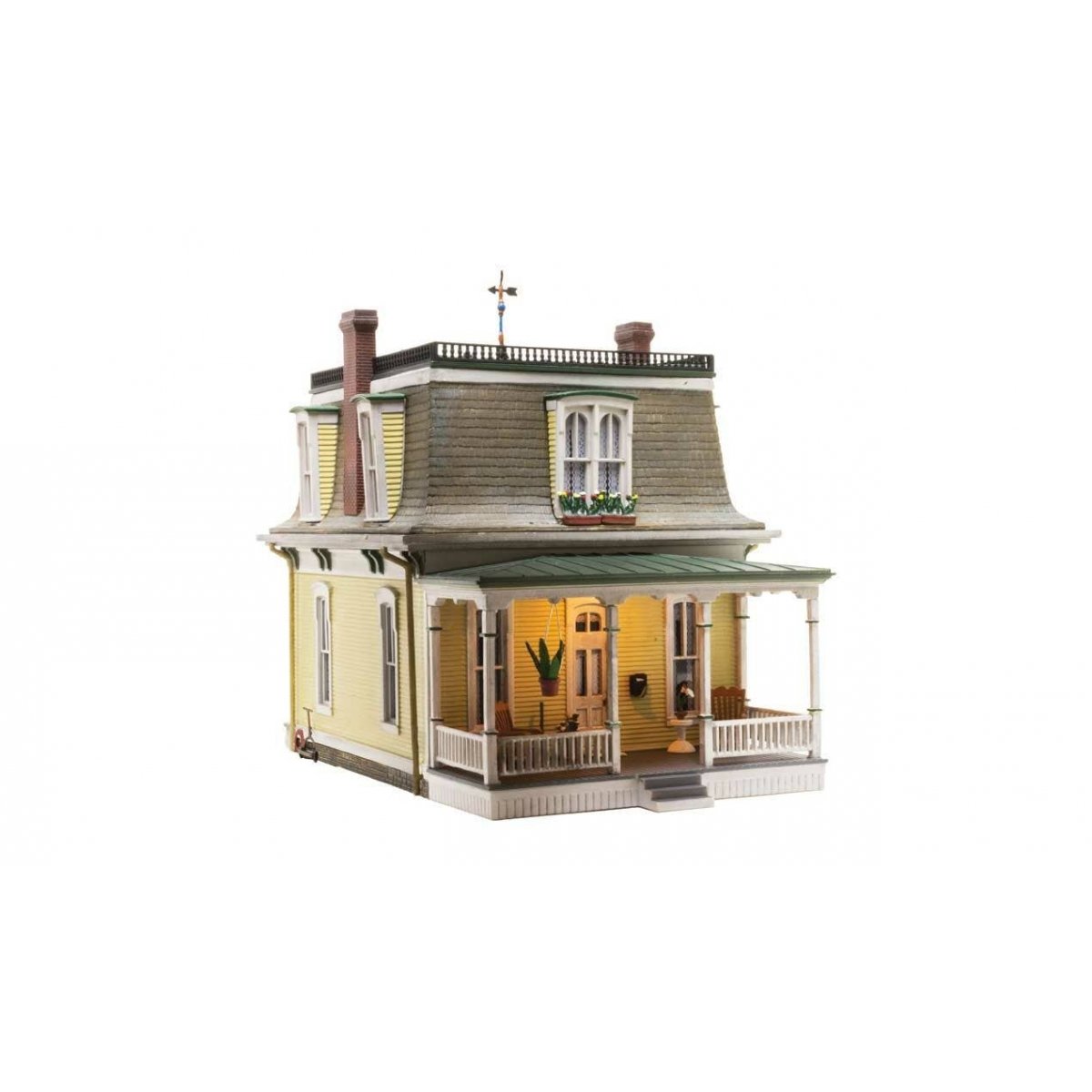 Built-&-Ready Landmark Structures(R) - Assembled -- Home Sweet Home - 2-5/16 x 3-15/16 x 2-3/4′ 5.87 x 10 x 6.9cm, N, Woodland