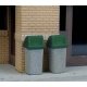 Modern Trash Cans pkg(24), HO, Walthers SceneMaster 4174