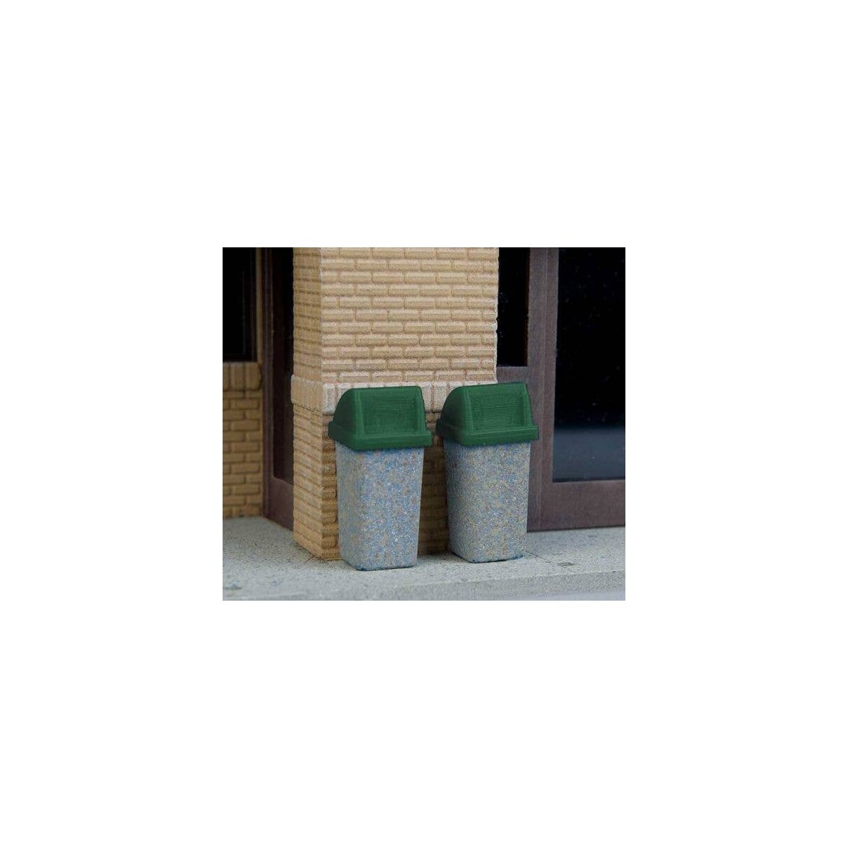 Modern Trash Cans pkg(24), HO, Walthers SceneMaster 4174