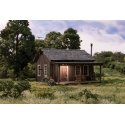Rustic Cabin - Built-&-Ready(R) Landmark Structure(R) -- Assembled - 1-13/16 x 1-3/4 x 1-1/2′ 4.6 x 4.44 x 3.81cm, N, Woodland