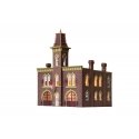 Firehouse - Built-&-Ready Landmark Structures(R) -- Assembled - 6-21/32 x 5-7/8′ 16.9 x 14.9cm, HO, Woodland Scenics 5034
