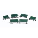 Scenic Accents(R) Details -- Park Benches pkg(6), N, Woodland Scenics 2181