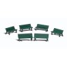 Scenic Accents(R) Details -- Park Benches pkg(6), N, Woodland Scenics 2181