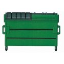 Trash/Recycling Dumpster -- Kit (green) pkg(3), HO, Hi-Tech Details 8002