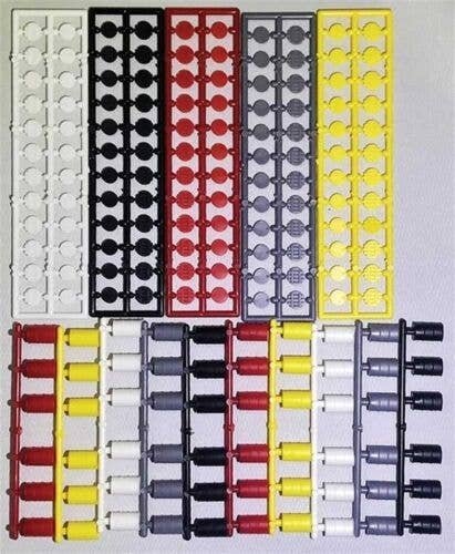 55-Gallon Drums with Wood and Steel Lids -- 12 Each: White, Gray, Yellow, Red, Gray pkg(60), HO, Tichy Train Group 8319