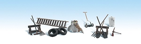 Scenic Accents(R) -- Garage Treasures pkg(13), HO, Woodland Scenics 1928