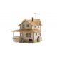 Built-&-Ready(R) Landmark Structures(R) - Assembled -- Corner Porch House - 5-5/8 x 4-5/8′ 14.3 x 11.7cm, HO, Woodland Scenics