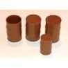 55-Gallon Drums w/Lids -- Regular & Fire Lids pkg(4), O, Tichy Train Group 2023
