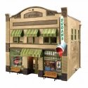 Dugan`s Paint Store - Built & Ready Landmark Structures(R) -- Assembled - 8-1/8 x 6-11/16 x 7-1/2` 20.6 x 16.9 x 19cm, O, Woodla