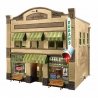 Dugan`s Paint Store - Built & Ready Landmark Structures(R) -- Assembled - 8-1/8 x 6-11/16 x 7-1/2` 20.6 x 16.9 x 19cm, O, Woodla