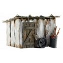 Tin Shack - Built-&-Ready(R) Landmark Structures(R) -- Assembled - 2-5/8 x 2-1/8 x 2-1/8′ 6.7 x 5.4 x 5.4cm, O, Woodland Sceni