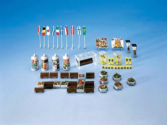 Town Accessory Kit -- Assortment pkg(67), N, Faller Gmbh 272573