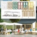 Catering Scene w/Cook Figure -- Includes 2 Tents, 2 Tables, 4 Benches and Other Details, HO, Busch Gmbh & Co Kg 1830