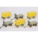 Postal Carts pkg(6), HO, Preiser Kg 17112